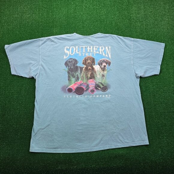 Southern Strut Tshirt Mens 3XL Green Short Sleeve Dogs Hunting Outdoors Casual - Picture 1 of 9